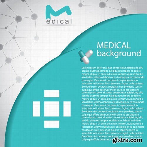 Stock Vectors - Medical background 7, 25xEPS