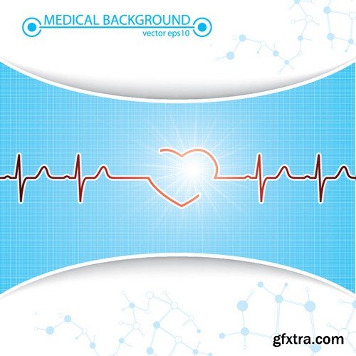 Stock Vectors - Medical background 7, 25xEPS