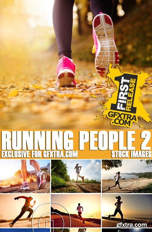 Stock Photos - Running people 2, 25xJPG