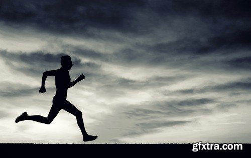 Stock Photos - Running people 2, 25xJPG