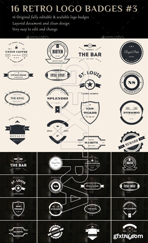 GraphicRiver - 16 Retro Logo Badges-3 10201845