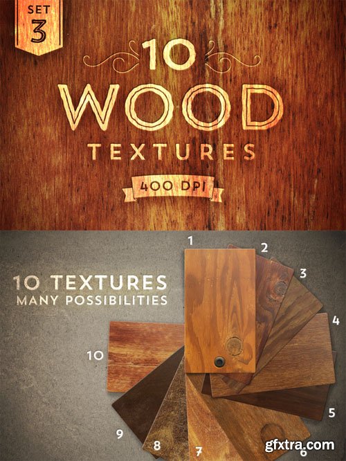 10 Wood Textures - Set 3 - CM 14567