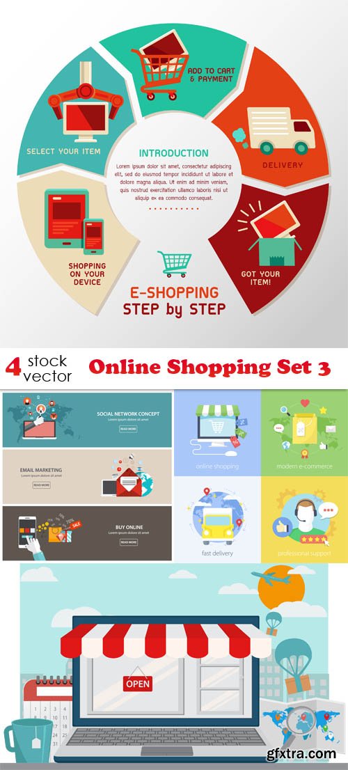 Vectors - Online Shopping Set 3