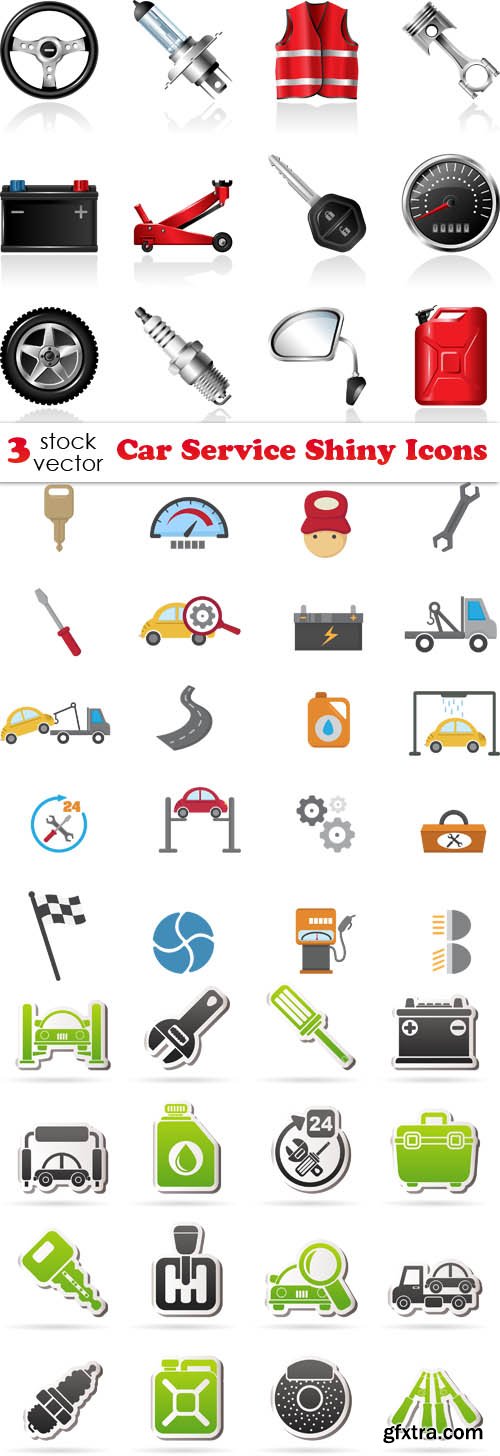 Vectors - Car Service Shiny Icons