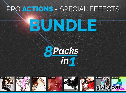 GraphicRiver PRO Actions Bundle 8 Packs in 1 10066181