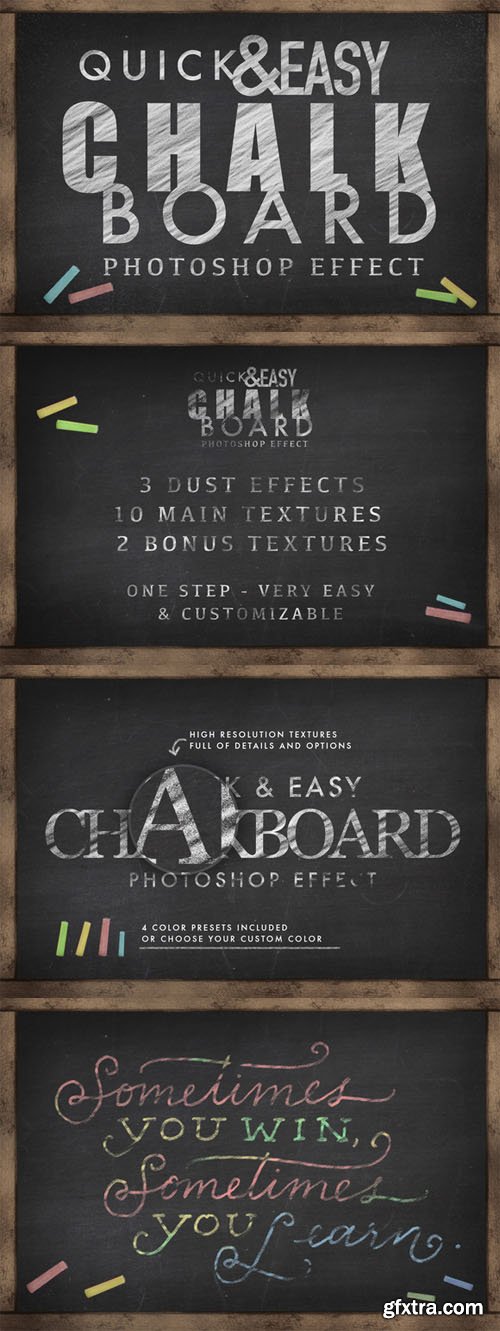 Chalkboard Photoshop Effect - (SALE) - CM 128595