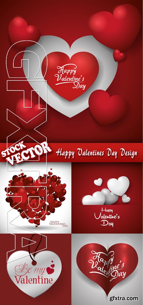 Stock Vector - Happy Valentines Day Design