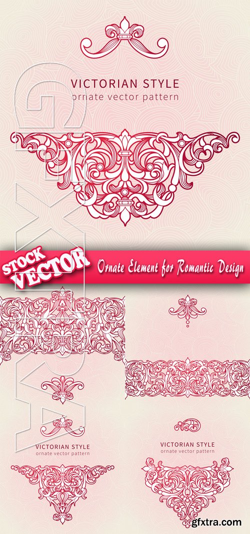 Stock Vector - Ornate Element for Romantic Design