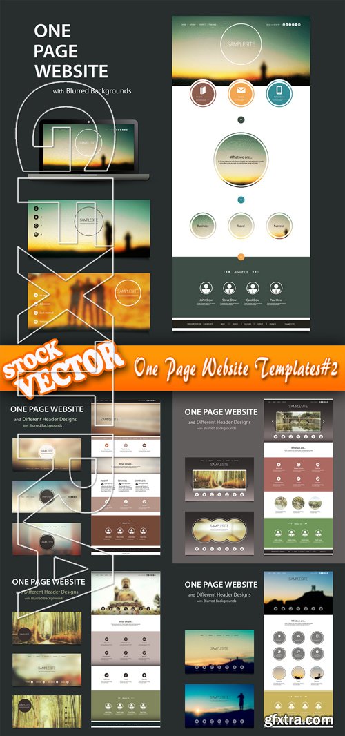Stock Vector - One Page Website Templates#2