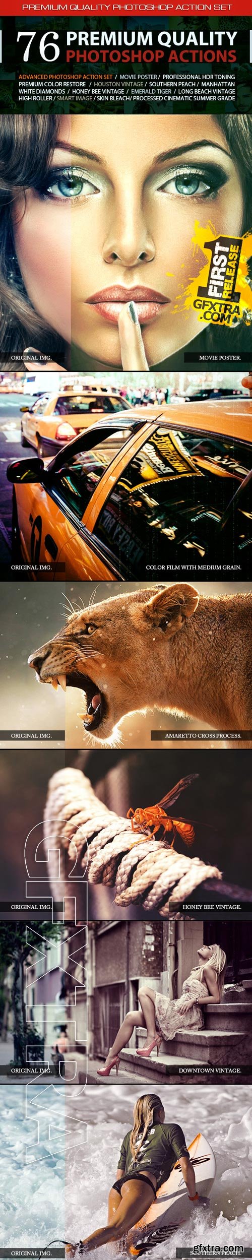 GraphicRiver - 76 Premium Photoshop Actions 9641877