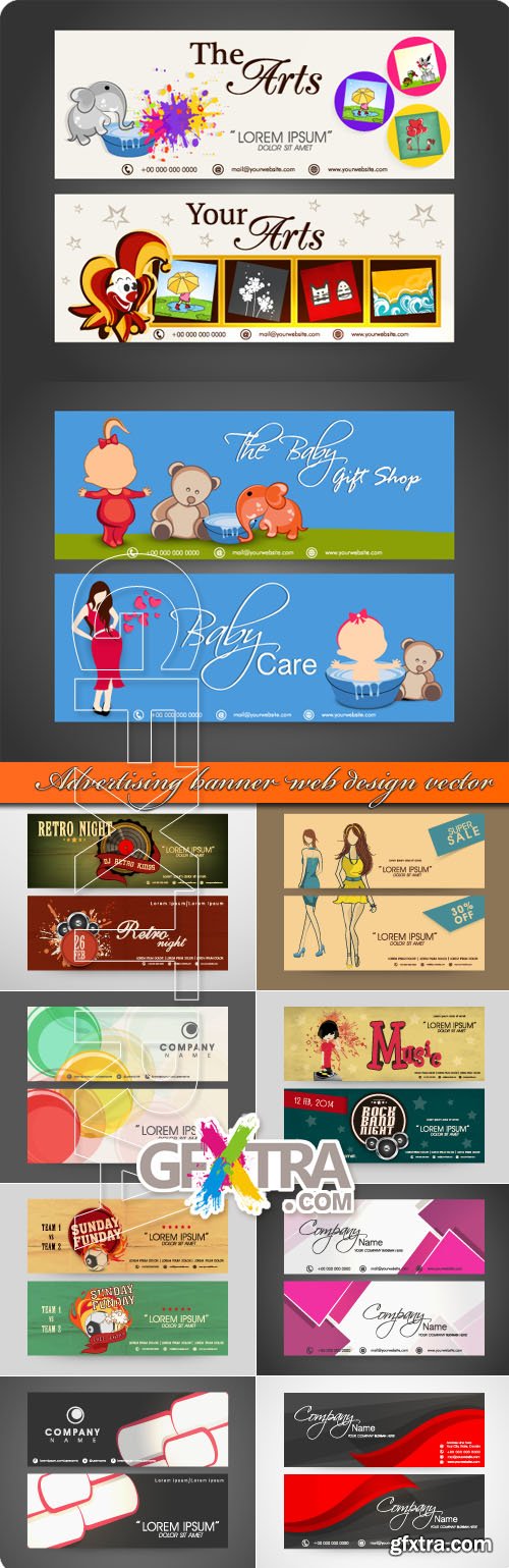 Advertising banner web design vector