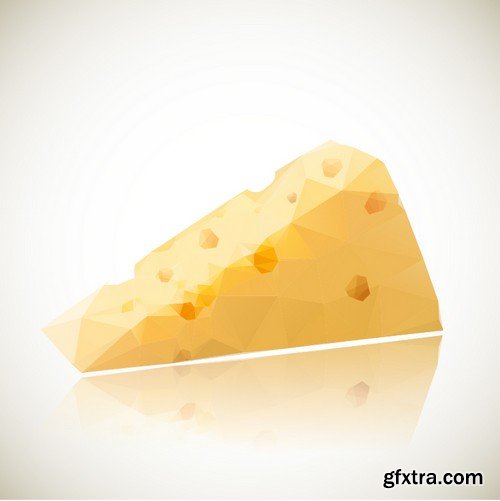 Stock Vectors - Cheese 2, 25xEPS