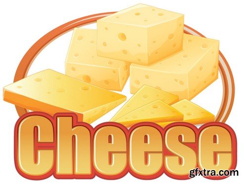 Stock Vectors - Cheese 2, 25xEPS