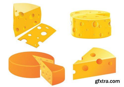 Stock Vectors - Cheese 2, 25xEPS