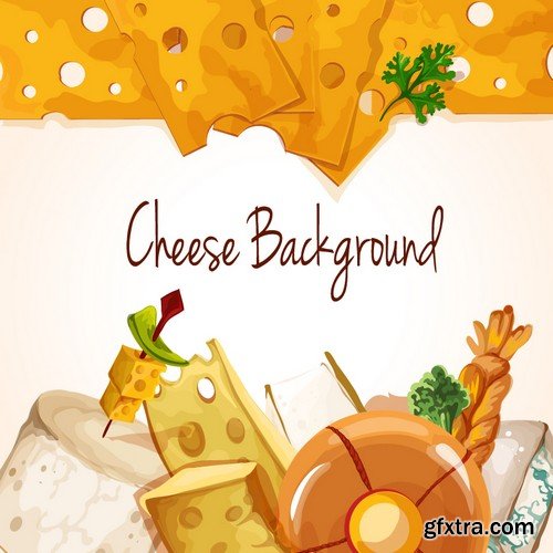 Stock Vectors - Cheese 2, 25xEPS