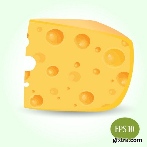 Stock Vectors - Cheese 2, 25xEPS