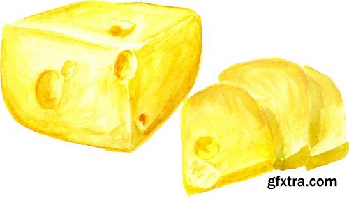 Stock Vectors - Cheese 2, 25xEPS