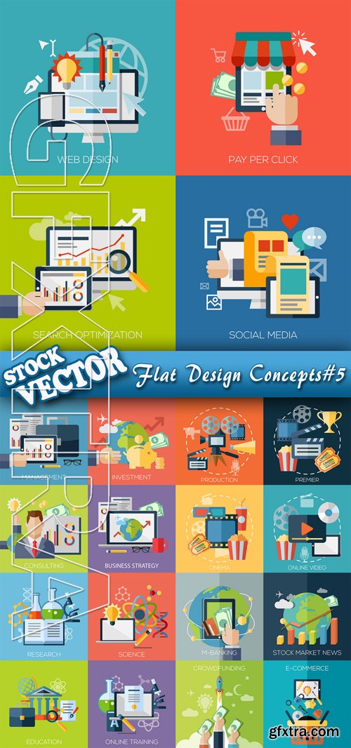 Stock Vector - Flat Design Concepts#5