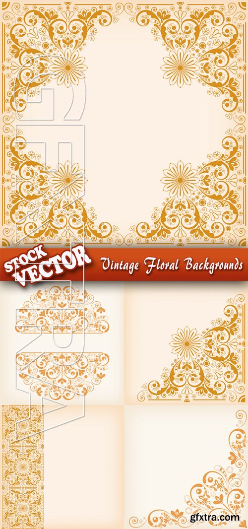 Stock Vector - Vintage Floral Backgrounds