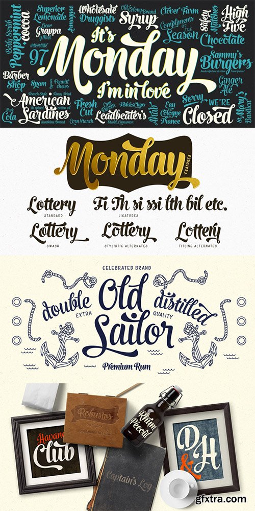 Monday Font Family - 3 Font $90