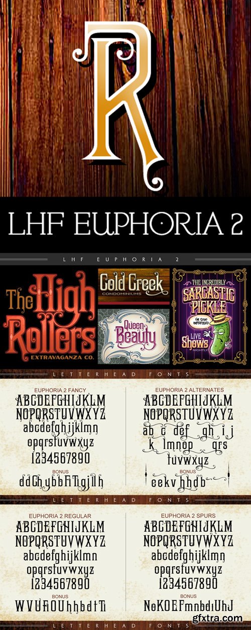 LHF Euphoria 2 Font Family $52