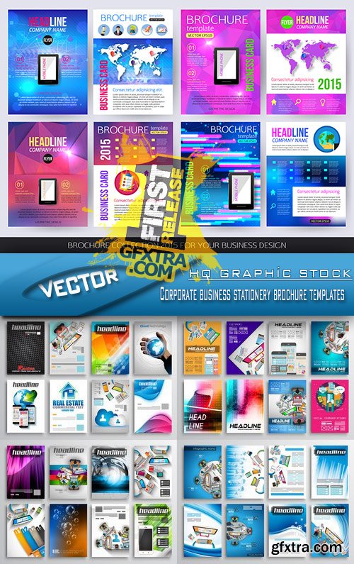 Stock Vector - Corporate business stationery brochure templates