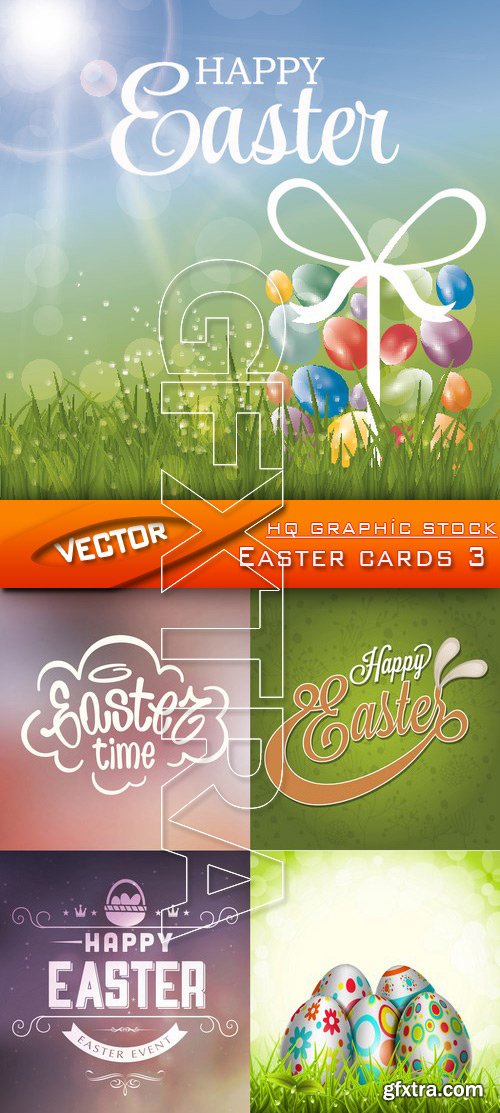 Stock Vector - Easter cards 3