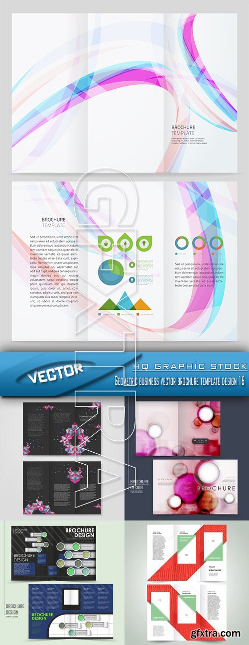 Stock Vector - Geometric business vector brochure template design 16