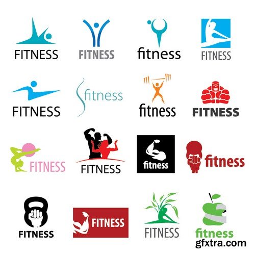 Stock Vectors - Fitness 3, 26xEPS