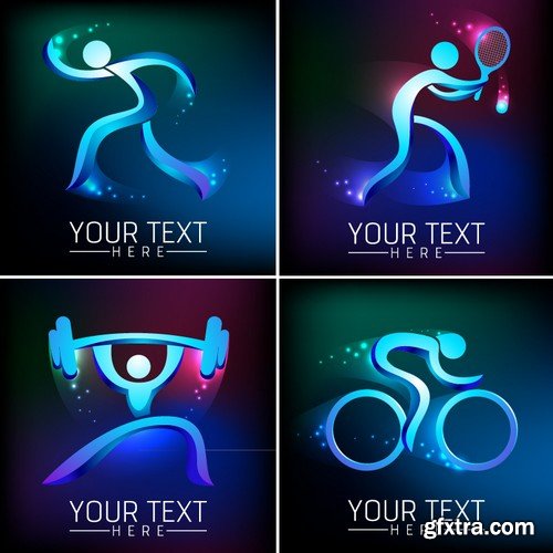 Stock Vectors - Fitness 3, 26xEPS