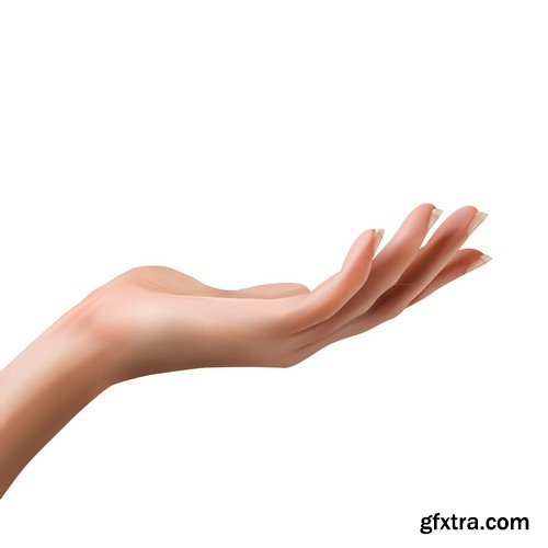 Stock Vectors - Realistically painted hands, 25xEPS