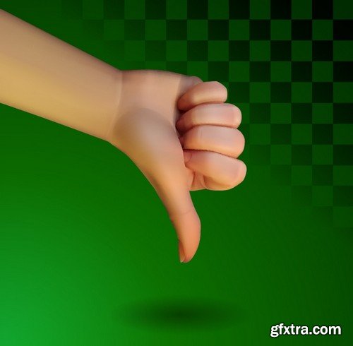 Stock Vectors - Realistically painted hands, 25xEPS