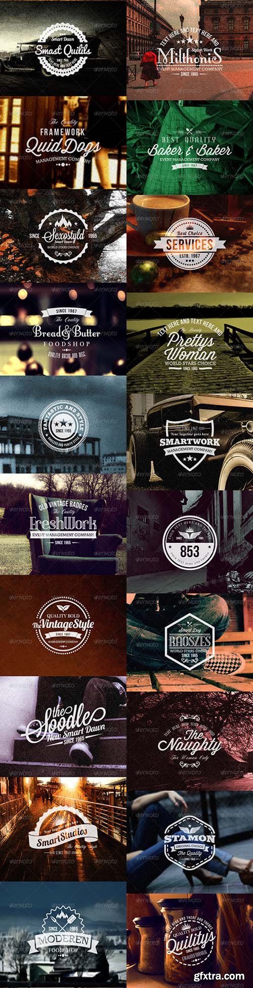 GraphicRiver 20 Vintage Badges and Labels 6531994