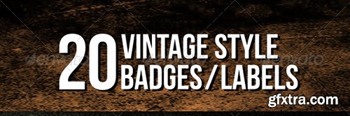 GraphicRiver 20 Vintage Badges and Labels 6531994