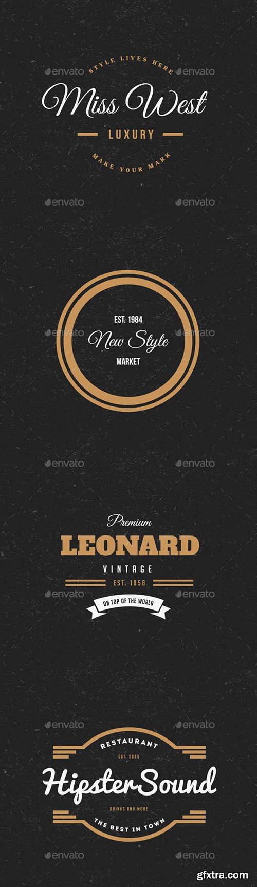 GraphicRiver 12 Vintage Logos Labels & Badges 9991408