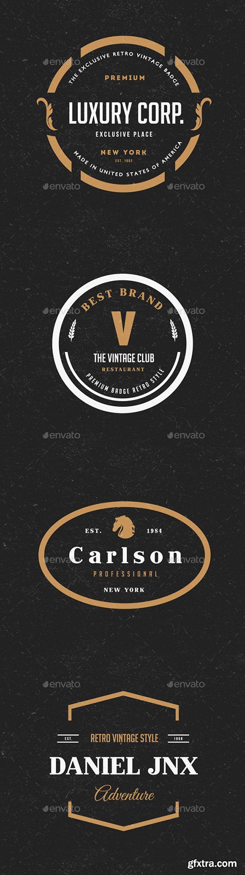 GraphicRiver 12 Vintage Logos Labels & Badges 9991408