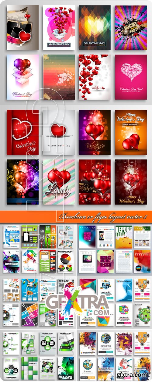 Brochure or flyer layout vector 5