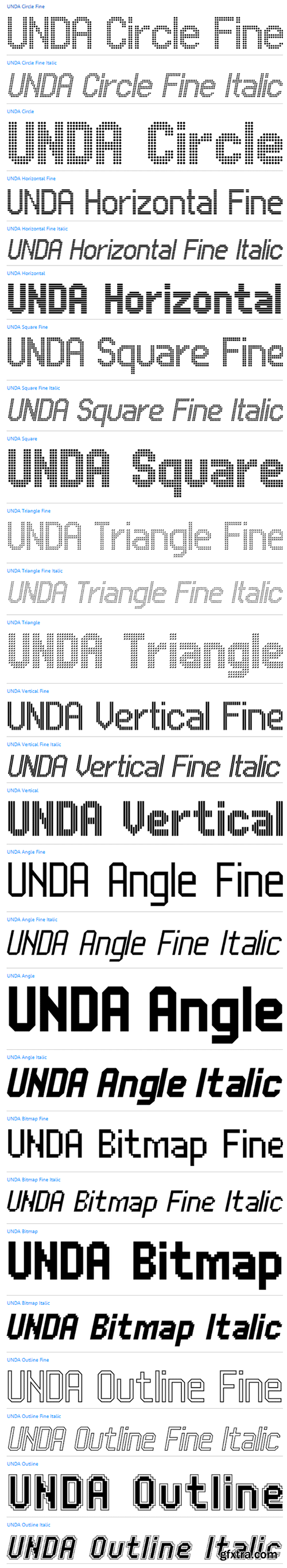 Unda Decorative Fonts 27xOTF $621