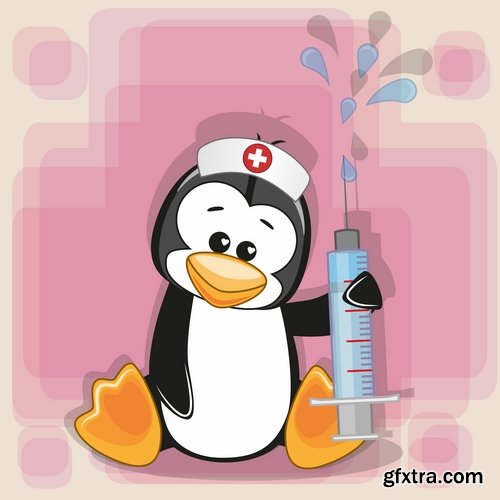 Collection of vector image veterinarian 25 Eps