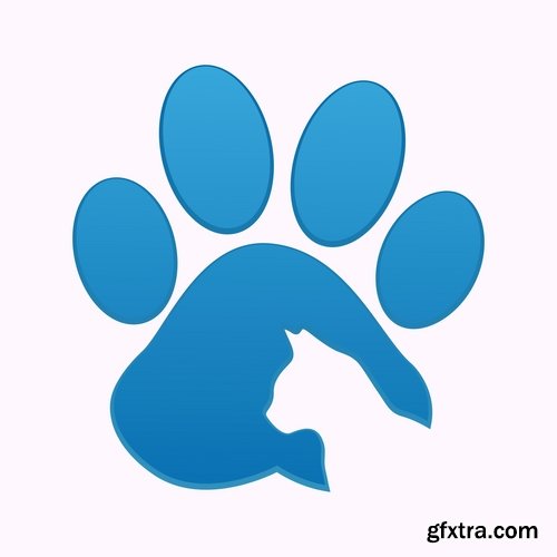 Collection of vector image veterinarian 25 Eps