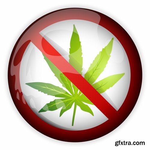 Collection of vector image marijuana-cannabis 25 Eps