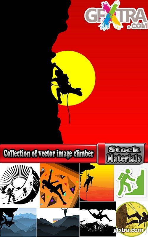 Collection of vector image climber 25 Eps