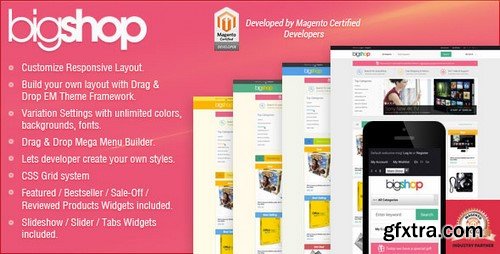 Themeforest Responsive Magento Theme - Gala BigShop - 89$