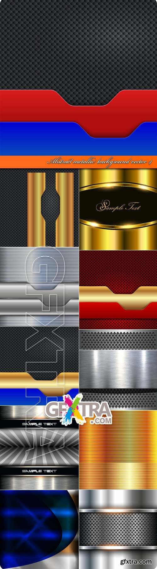 Abstract metallic background vector 4