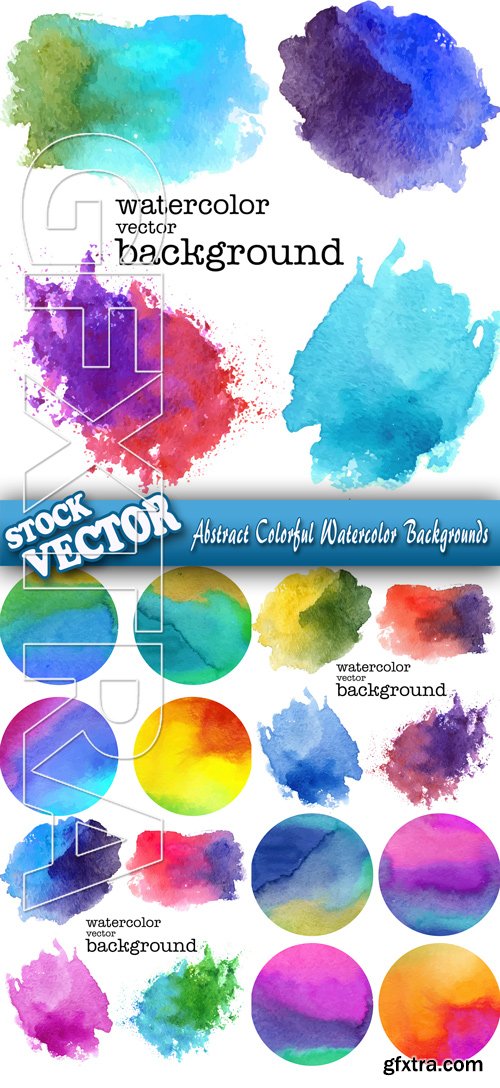 Stock Vector - Abstract Colorful Watercolor Backgrounds