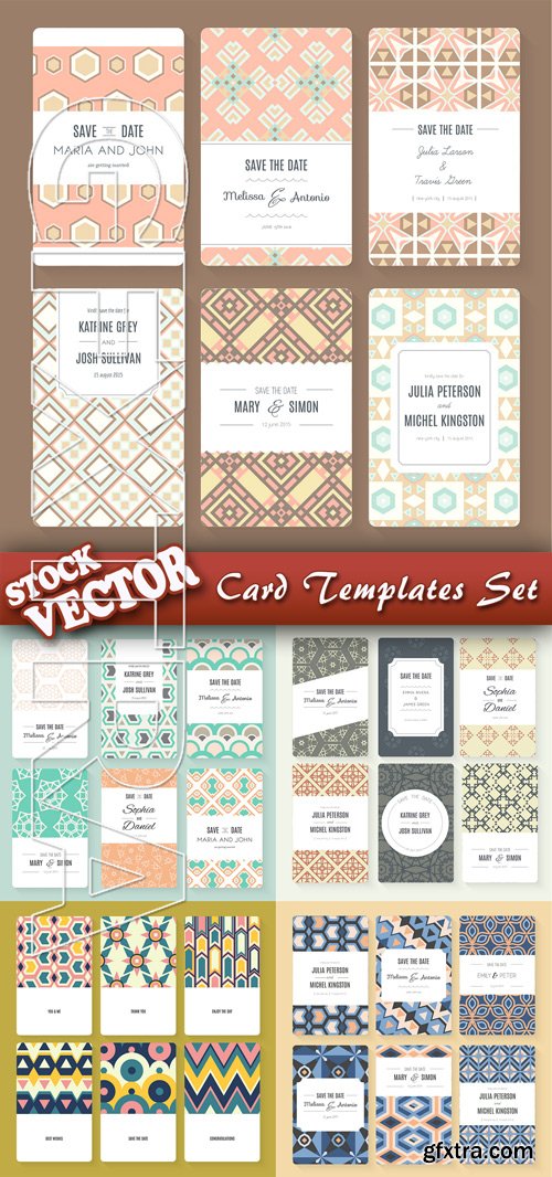 Stock Vector - Card Templates Set