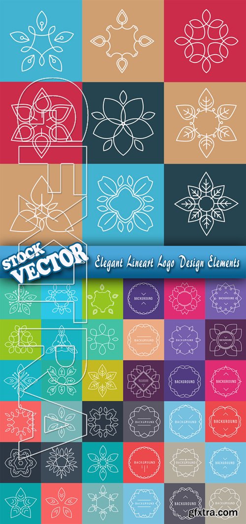 Stock Vector - Elegant Lineart Logo Design Elements