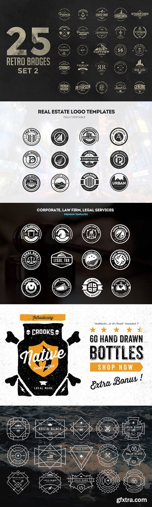 5in1 Mega Bundle v.11 : Logo - Badge Templates