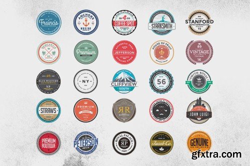 5in1 Mega Bundle v.11 : Logo - Badge Templates