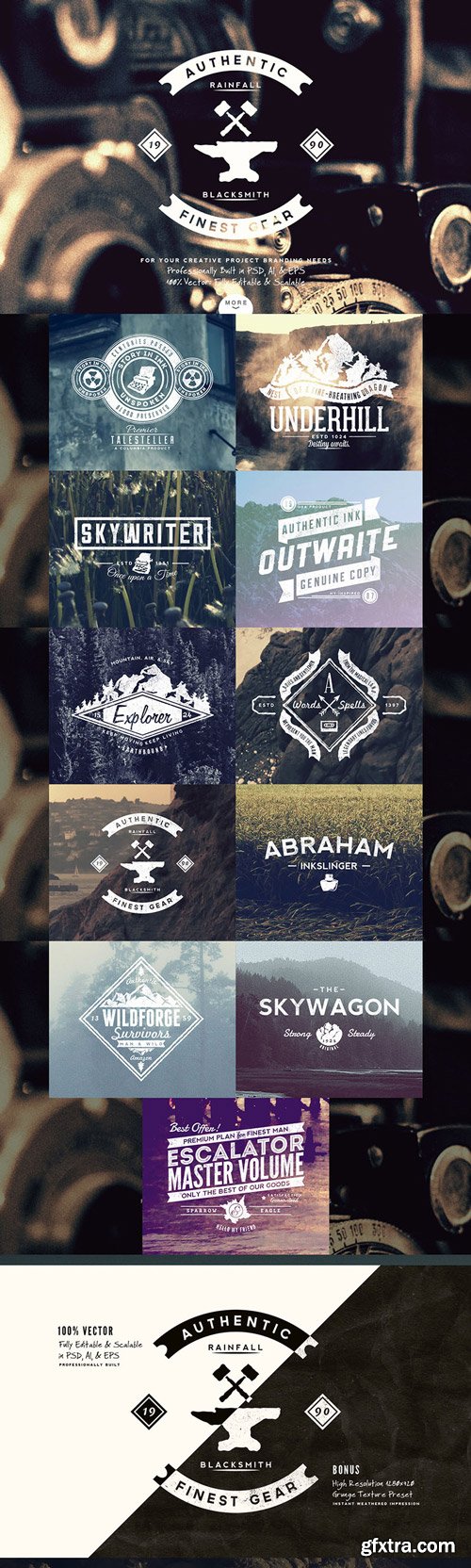 5in1 Mega Bundle v.11 : Logo - Badge Templates